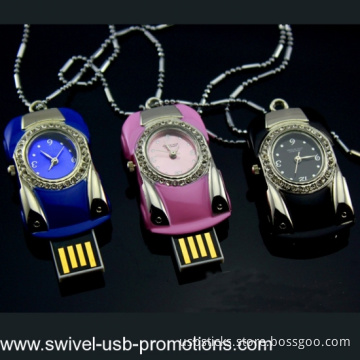 Mini usb stick car shape with watch
